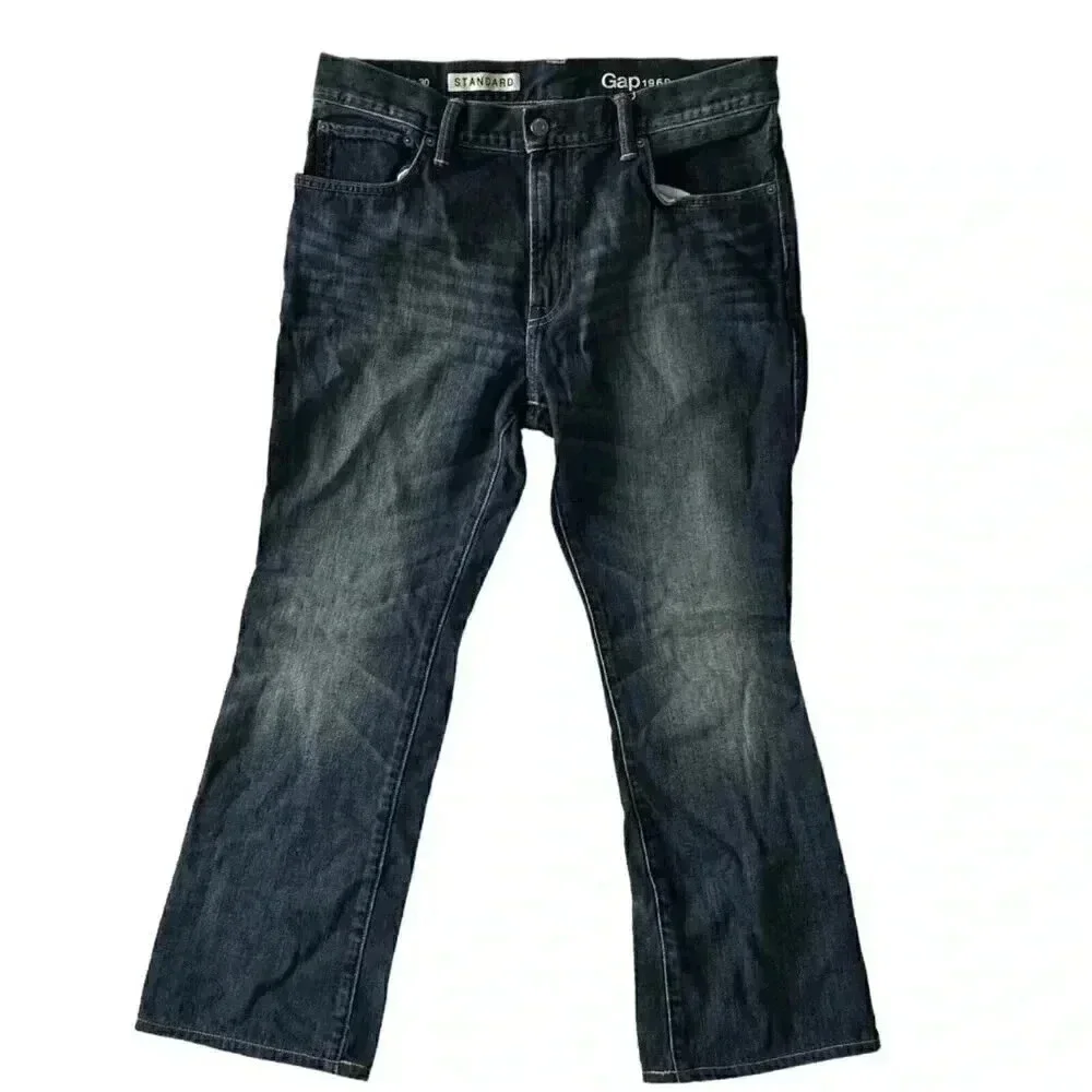 1969 GAP 34 X 30 MEN’S STANDARD FIT DISTRESSED JEANS measures - Picture 2 of 11